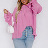 Tea Party Vibes Pleated Top in Blush Curves Image - 1