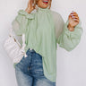 Simply Polished Shift Top in Mint Curves Image - 1