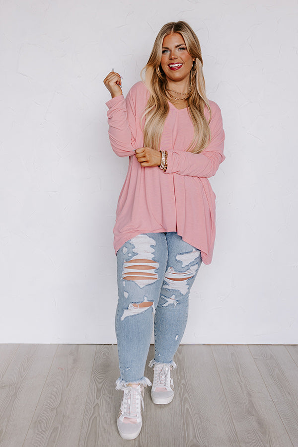 Closer To Home Shift Top in Pink Curves Image - 2