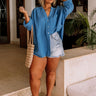 Sunny Forecast Tunic In Ocean Blue Curves Image - 1