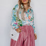 Mind On Malibu Button Up In Sky Blue Curves Image - 1