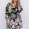 Mind On Malibu Button Up In Black Curves Image - 1