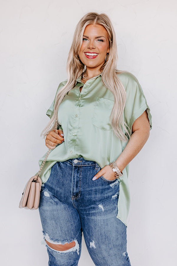 Lifelong Memories Button Up In Sage Curves Image - 1