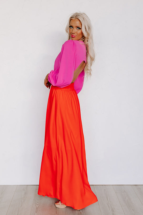 Hotel Plaza Cut Out Maxi Dress in Scarlet Image - 4