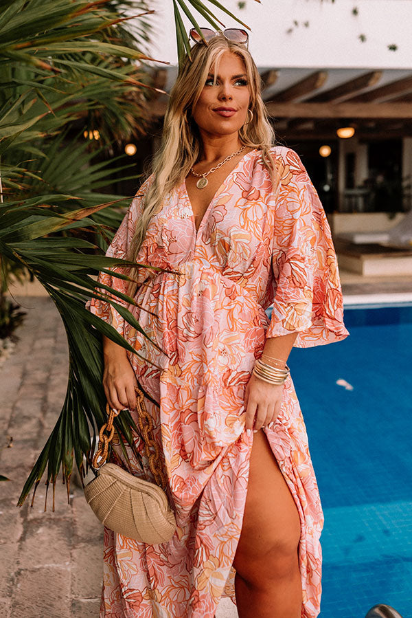 Sunny Garden Maxi In Peach Curves Image - 2