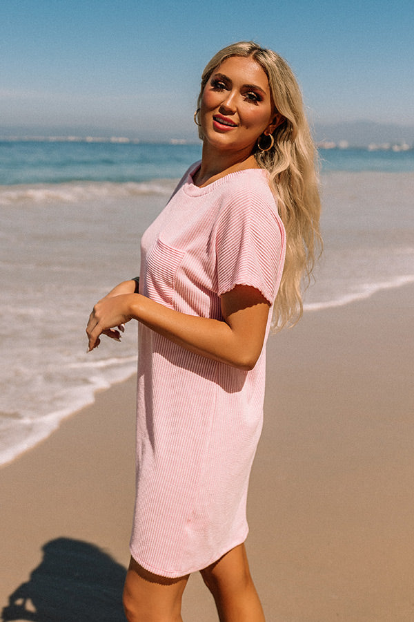 Pretty Stroll T-Shirt Dress In Pink Image - 4