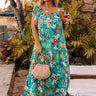 Chasing Sunshine Floral Maxi in Turquoise Curves Image - 1