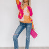 Wait And Smile Floral Sweater In Orange Image - 1