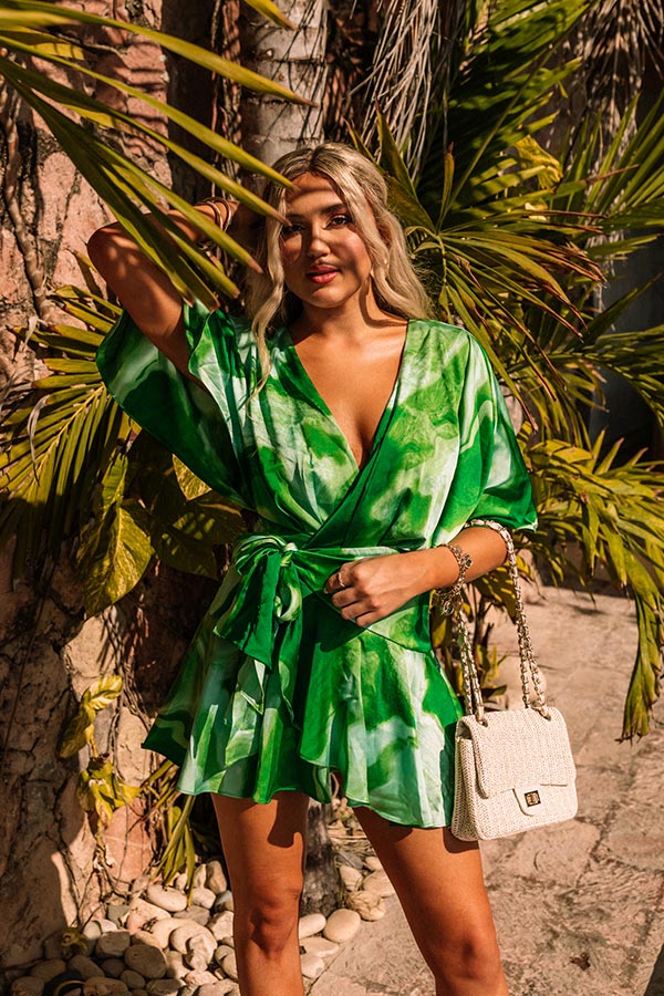 Heading To Paradise Wrap Romper Image - 1
