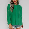 Well Mannered Smocked Top in Kelly Green Image - 1