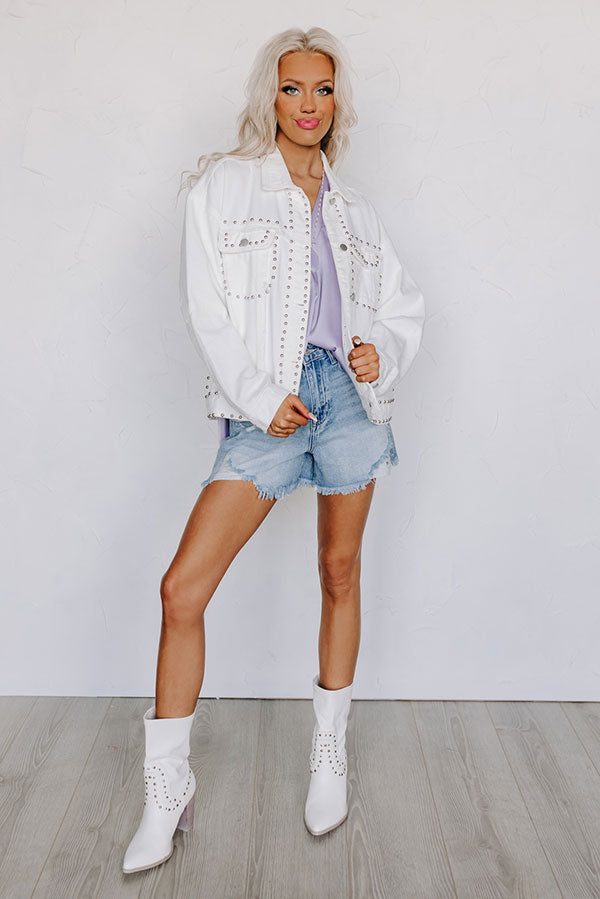 Closer To Home Studded Denim Jacket