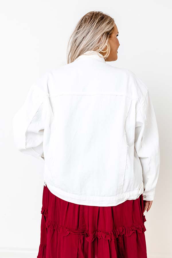 Closer To Home Studded Denim Jacket Curves Image - 3