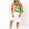 Blooming Beauty One Shoulder Top In Kelly Green Curves Image - 1