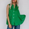 Country Club Cuteness Button Up in Kelly Green Image - 1