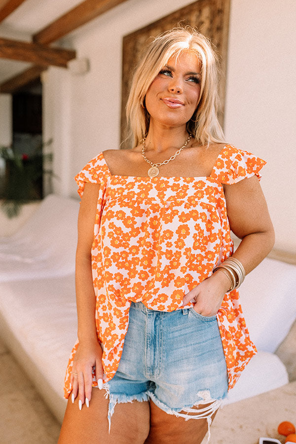 Shaken Or Stirred Floral Tank Curves Image - 2