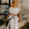 Luxe Feeling Feather Crop Top Image - 1