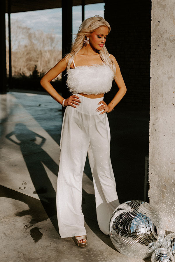 Luxe Feeling Feather Crop Top Image - 2