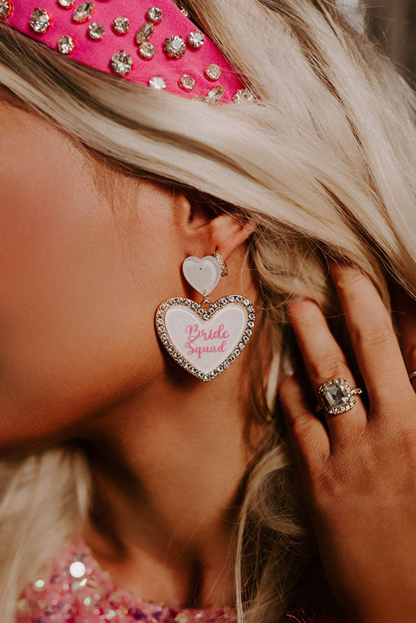Bride Squad Earrings In White Image - 4