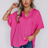 Cute Crew Shift Top in Hot Pink Image - 1