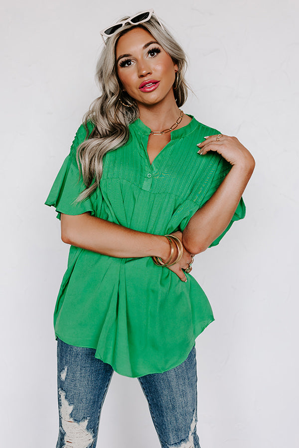 Cute Crew Shift Top in Kelly Green Image - 1