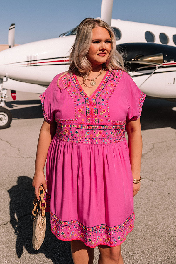 Mornings In Mexico Embroidered Mini Dress Curves Image - 2