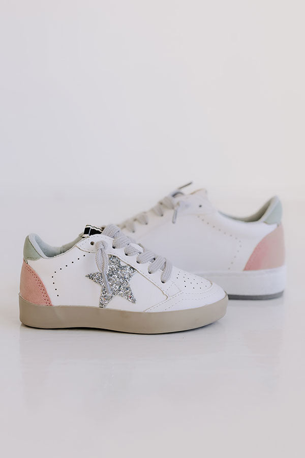 The Honeybee Toddler's Vintage Sneaker in Silver Image - 1