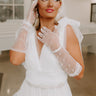 Catch The Bouquet Embellished Mesh Gloves Image - 1
