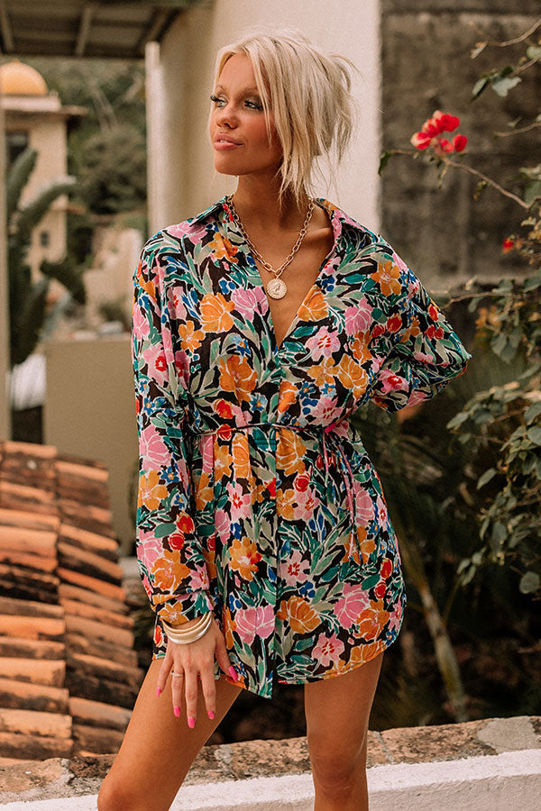 Coastal Ambiance Floral Romper Image - 1