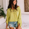 Dreams And Desires Knit Top In Lime Punch Image - 1