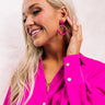 Wait And Smile Beaded Earrings In Hot Pink Image - 1