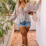Cancun Crushing Front Tie Top In Green Curves Image - 1