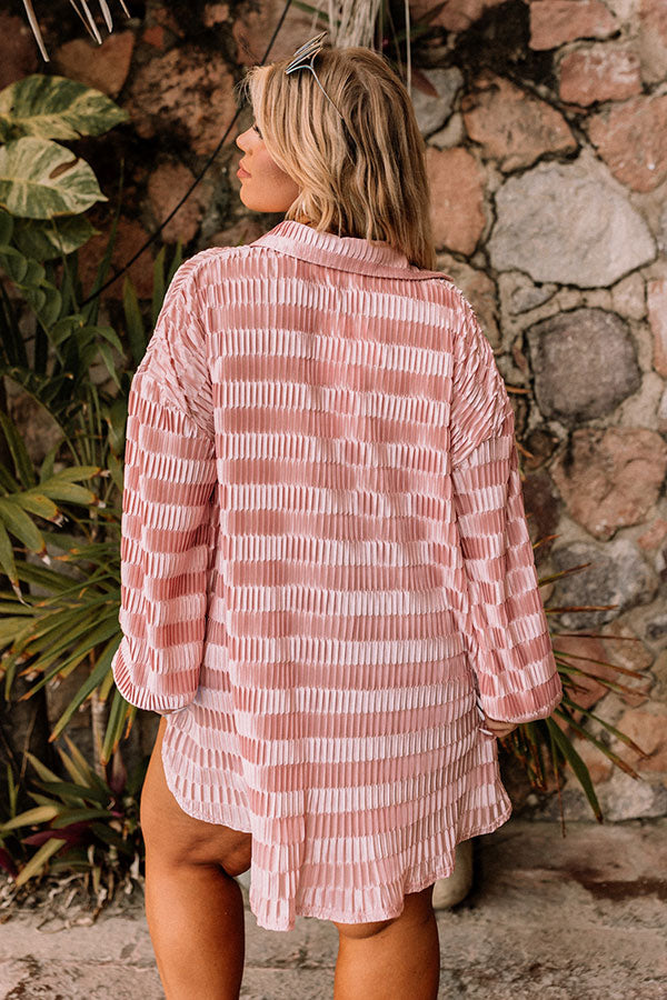 Champagne Season Pleated Top Blush Curves Image - 5