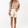 Reaching Out To You Shift Top In Taupe Image - 1