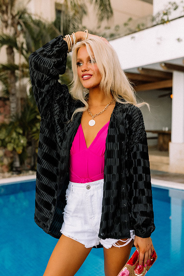 Champagne Season Pleated Top Black Image - 3