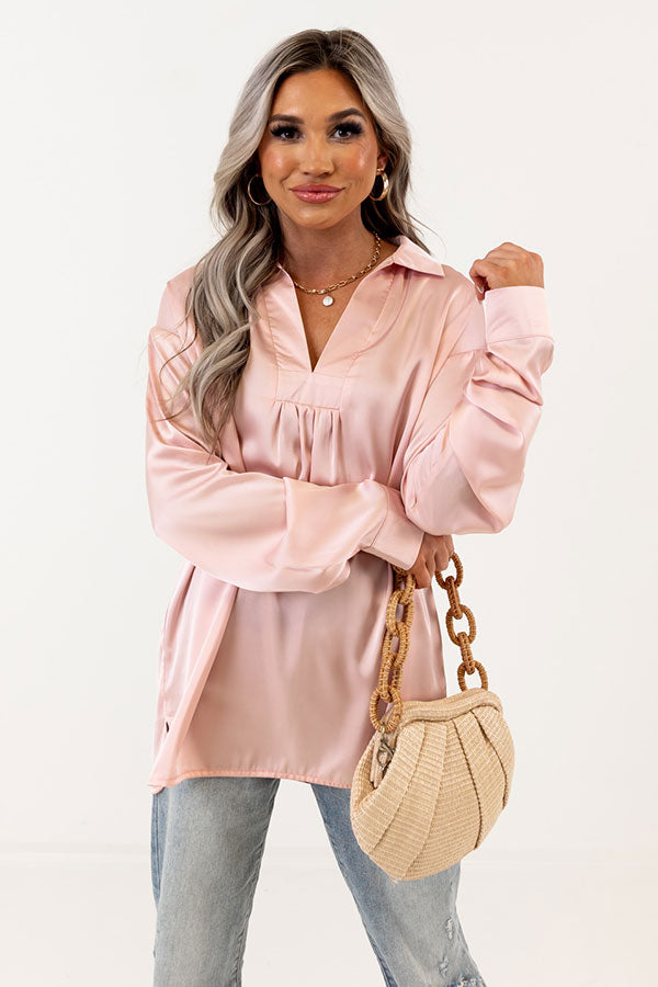 Reaching Out To You Shift Top In Pink Image - 1