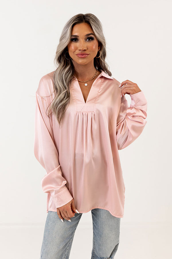 Reaching Out To You Shift Top In Pink Image - 3