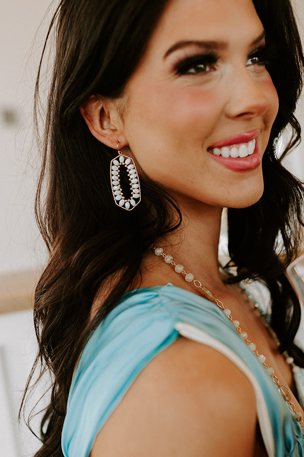 On Sunshine Time Earrings In White Image - 2