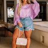 Saturday Night Premiere Shift Top In Lavender Curves Image - 1