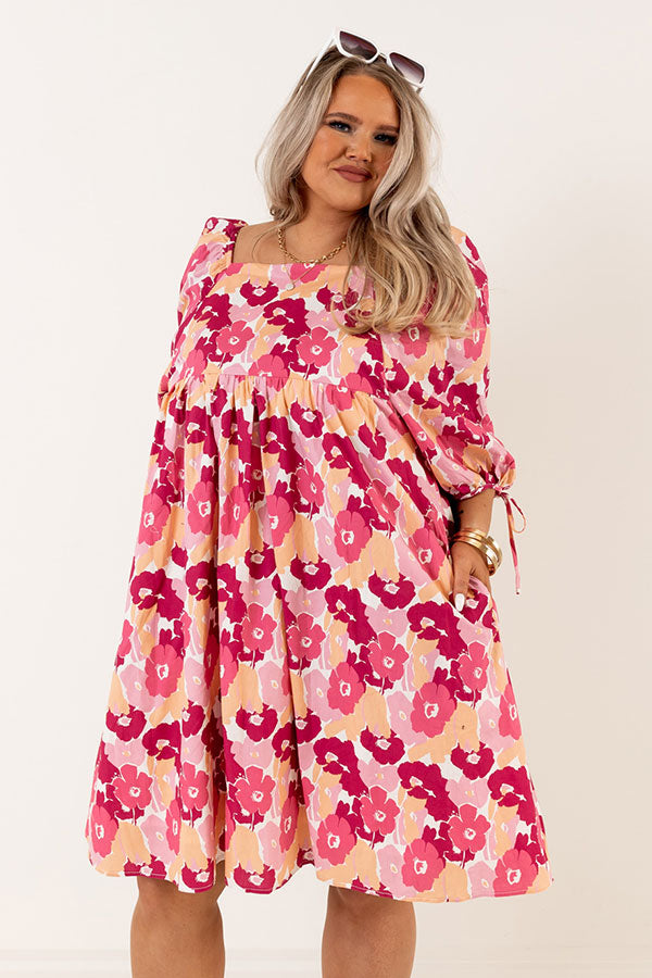Brilliant And Charming Floral Babydoll Dress Curves Image - 1