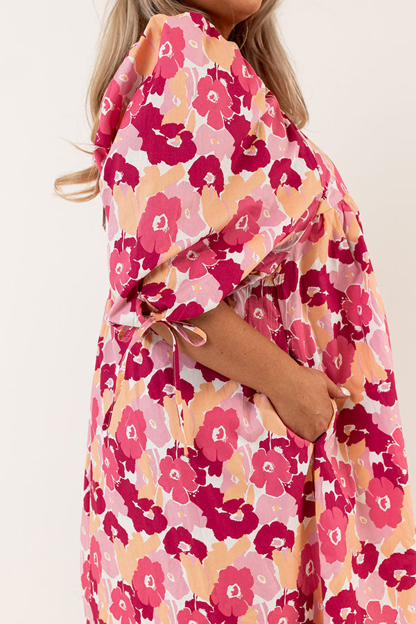 Brilliant And Charming Floral Babydoll Dress Curves Image - 2