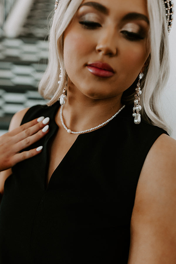 Private Beach Bound Semi Precious Choker In Ivory Image - 1