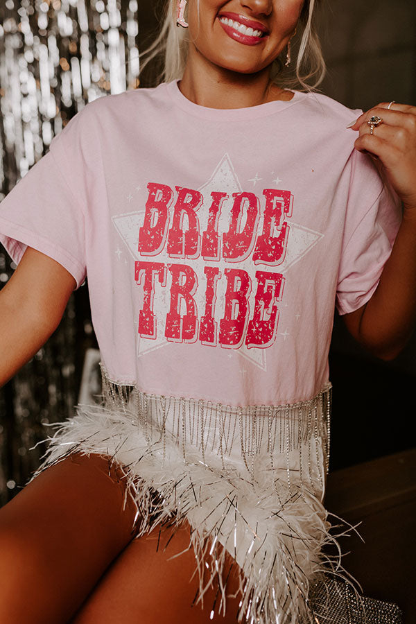 Bride Tribe Rhinestone Tassel Top in Pink Image - 5