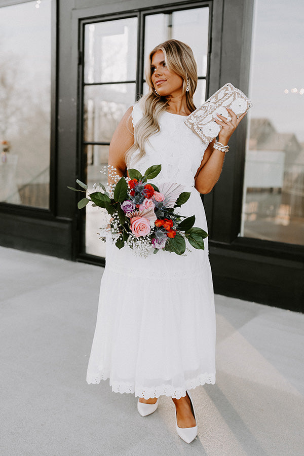 Care So Deeply Embroidered Midi Curves Image - 1