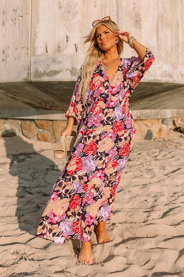Sunny Garden Maxi In Navy Curves Image - 2