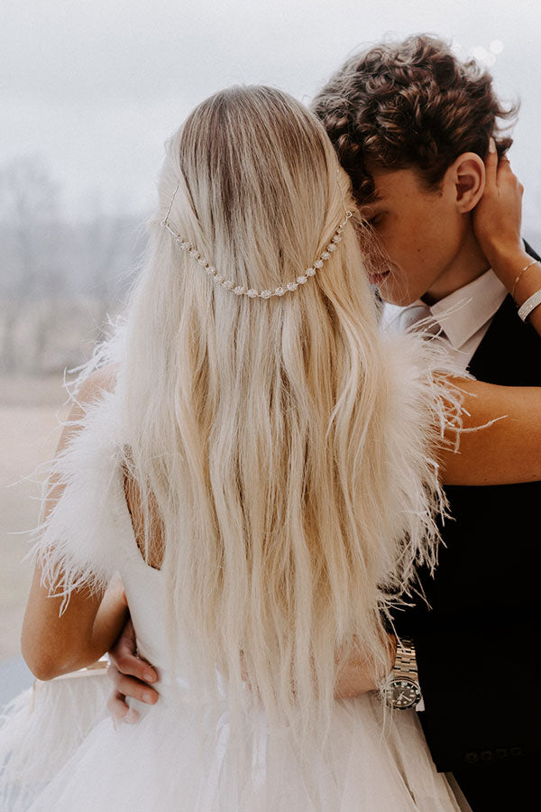 Boasting Over Bubbly Rhinestone Hair Piece