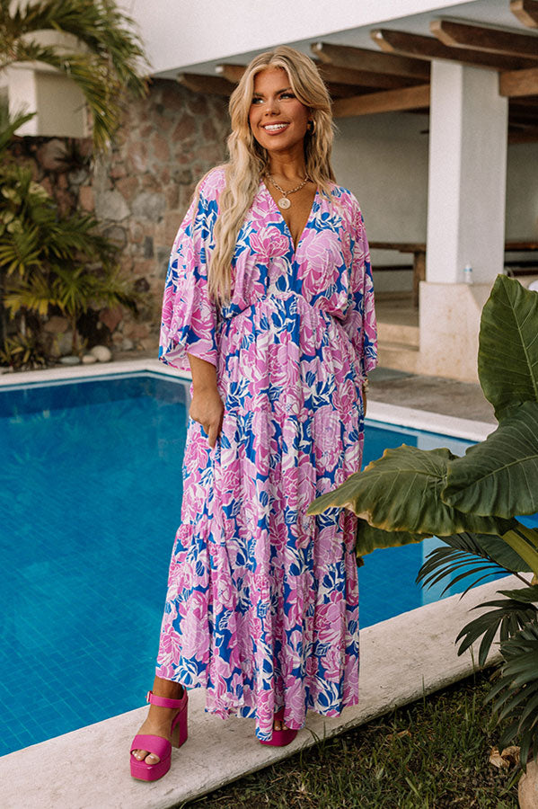 Sunny Garden Maxi In Pink Curves Image - 1