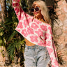 Waiting For You Crop Sweater In Pink Image - 1