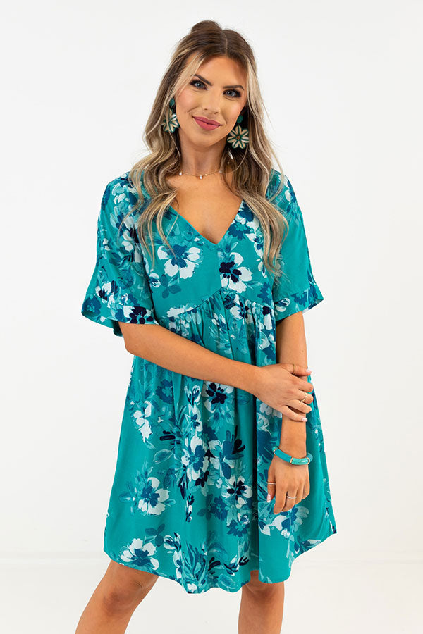 Try To Resist Babydoll Dress In Turquoise Image - 4