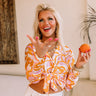 Holding Onto Happiness Front Tie Top In Orange Image - 1