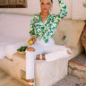Holding Onto Happiness Front Tie Top In Green Image - 1